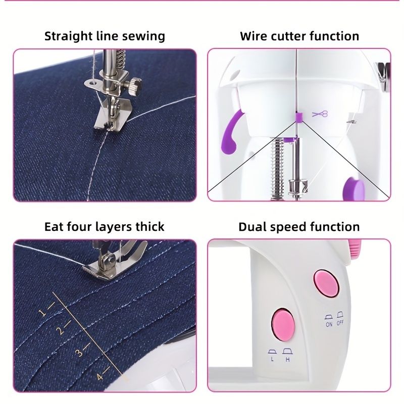 Small electric sewing machine, home portable table tailor sewing machine, no battery required