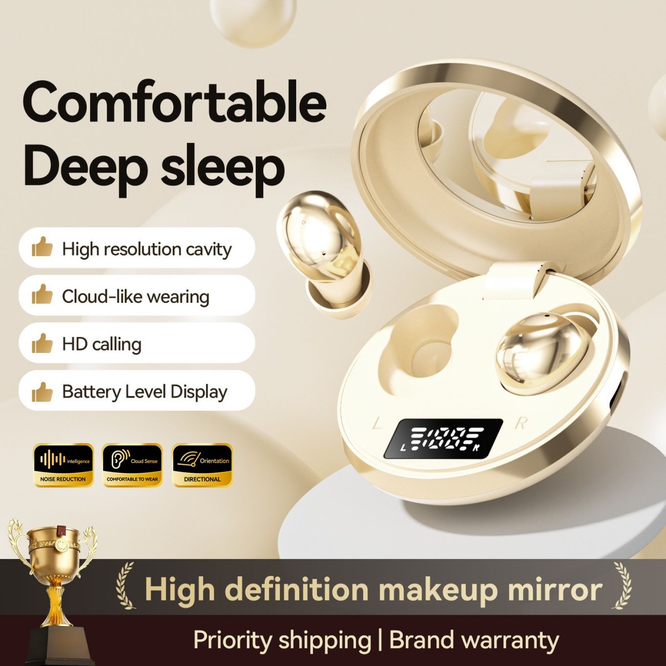 2026 New Exclusive Private Mold Wireless In-Ear Bluetooth Earbuds With Advanced ENC Noise Cancellation, Ultra Long Standby & Playback Battery Life, Low Latency Stable Bluetooth Connection