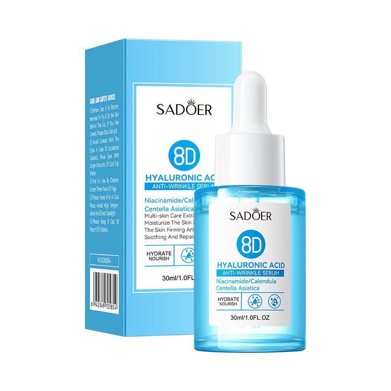 【144 bottles/box, 15GHS/bottle, 2160GHS/box,Minimum purchase: 1 box】SADOER 8D Hyaluronic Acid Anti-Wrinkle Nourishing Essence Care Moisturizing Essence