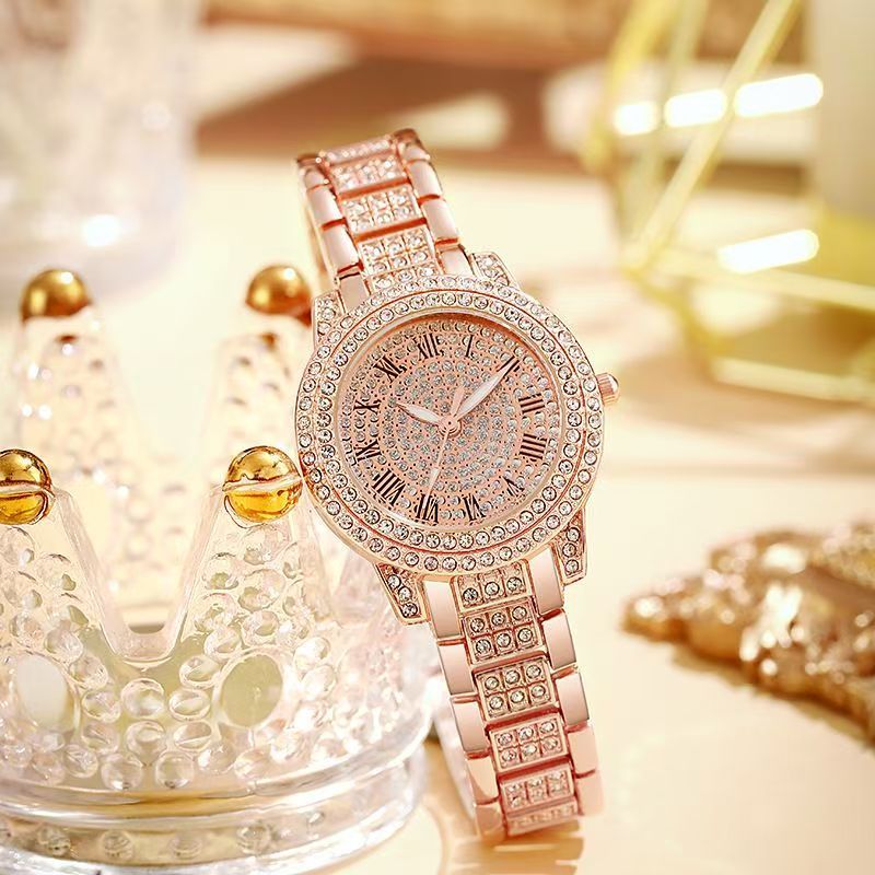 Spicy Girl Sweet Wind Watch Women's Niche High End Feeling Starry Sky Quartz Watch Student Full Diamond Women's Watch Valentine's Day Gift