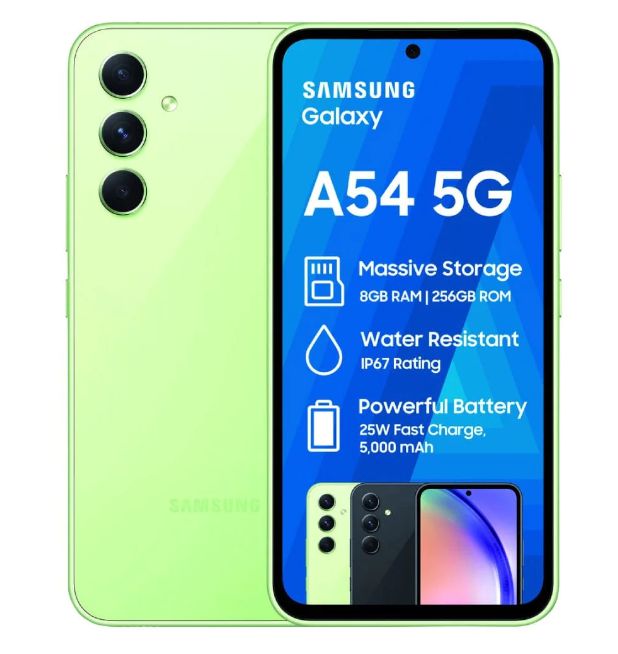 SAMSUNG Galaxy A54 5G + 4G LTE (128GB + 8GB)/(256GB + 8GB) Unlocked Dual Sim 