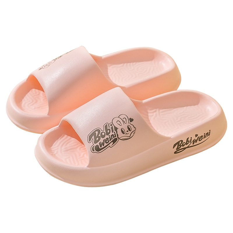 J11 Women's Summer Eva Simple Lightweight Bathroom Slippers Cartoon Graffiti Thick Sole Casual Slippers