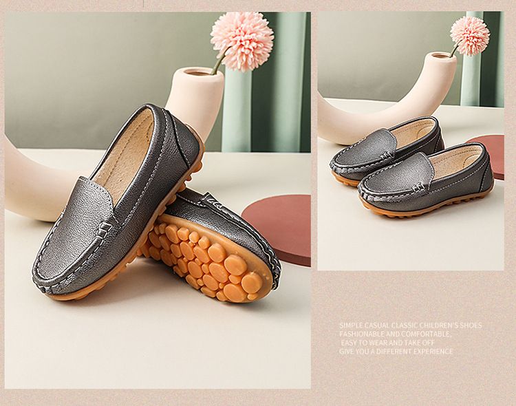 Loafer Kid Unisex Children's Casual Versatile Small Leather Shoes