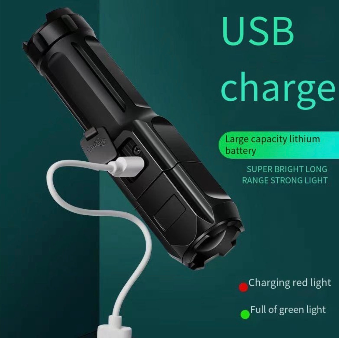 LED Flashlights - Mini Camping Flashlights with High Lumens, 3 Modes, Zoomable Beam - Powerful, Bright, Circle charge, and Versatile Tactical Flash Light for Outdoor and Home Use