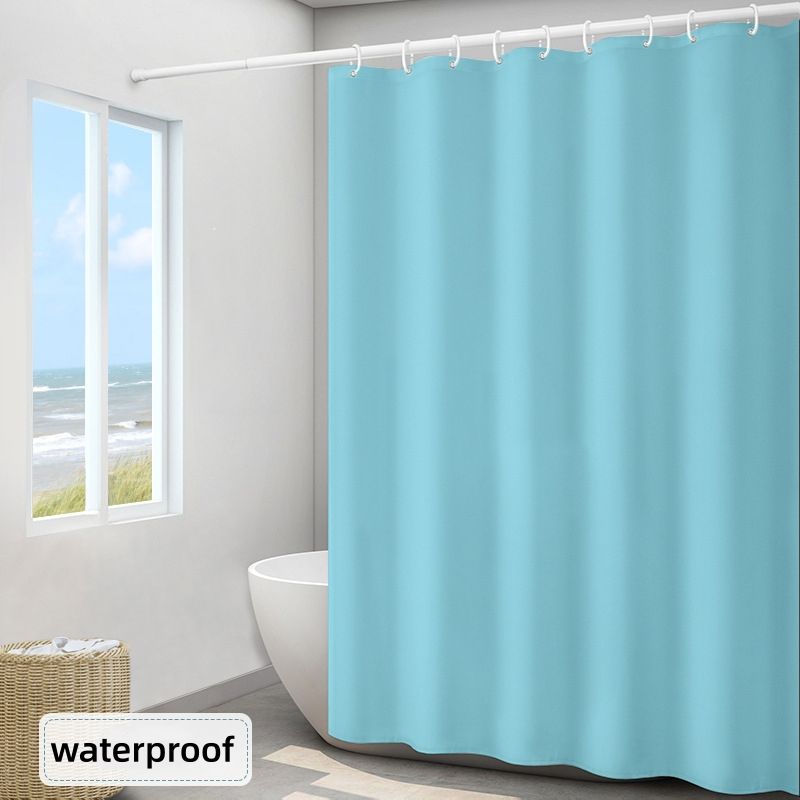 Large size Curtain ,Waterproof, anti mold, thickened, shower curtain, polyester, shower curtain, bathroom, curtain, hotel, solid color, partition curtain