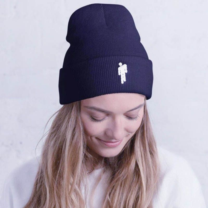 New Creative Autumn and Winter Billie Eilish Knitted Hat Pullover hip-hop Hat Woolen Hat