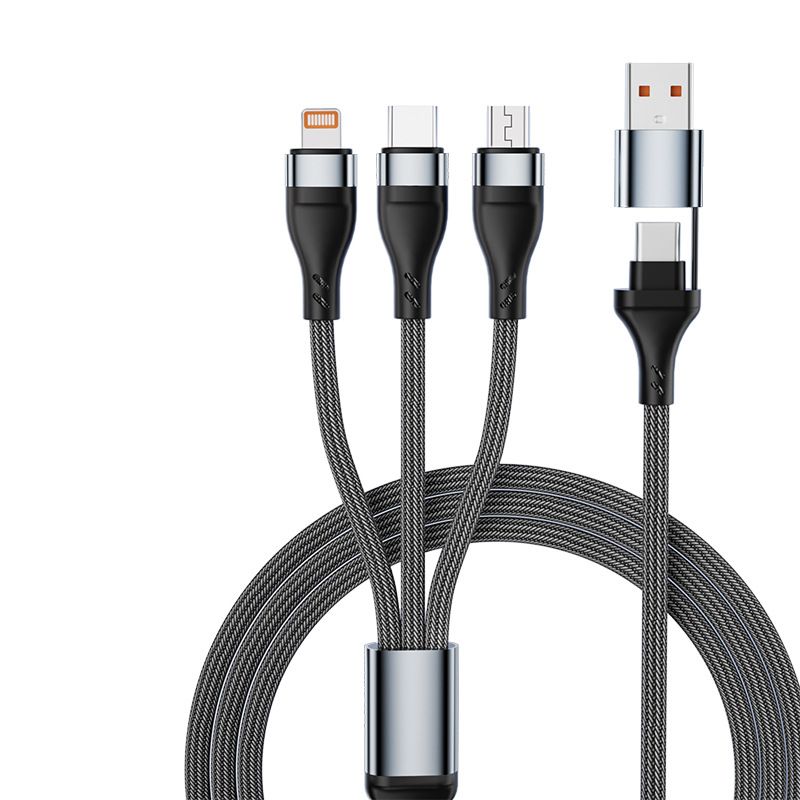 Usb Data Cables Usb Charging Cables Usb Cable Type C 100W Fishing Net With Thick Weaving Two To Three Suitable for Mobile Phones Tablets Laptops Fast Charging Data Cables