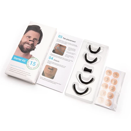 Sport Nasal Dilator Sleep Nasal Breathing Dilators Starter Kit Nose Breathe Strips Magnetic Nasal Strips Reduce SnoringBlack