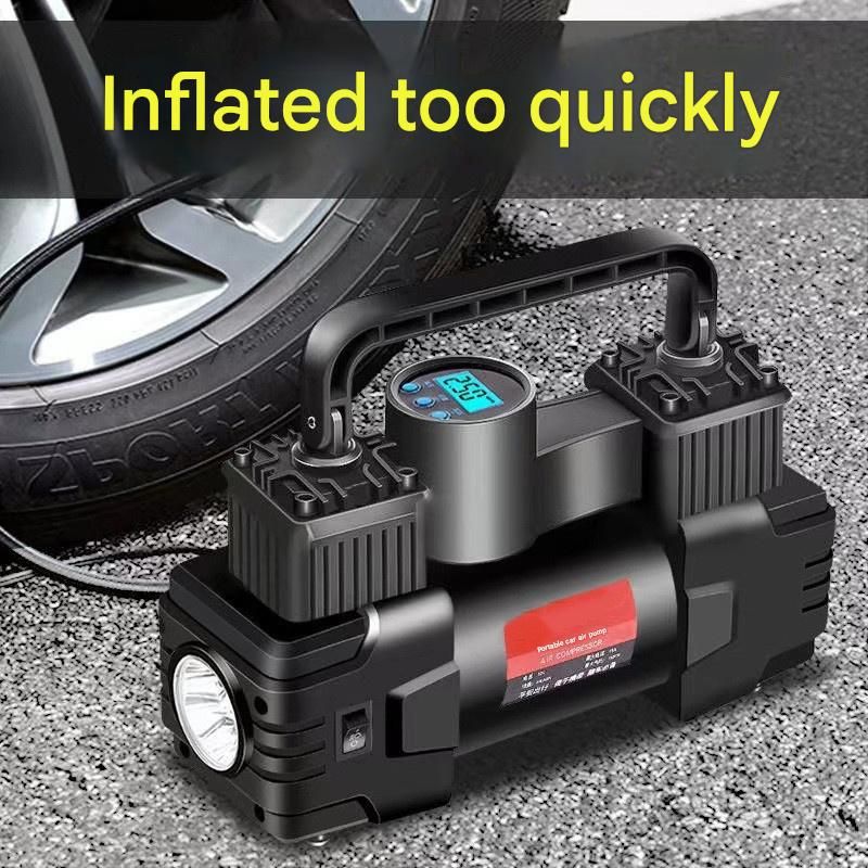 12V Single Cylinder Car Tire Inflator Portable Air Pump for Sedan Electric Vehicle Tire Inflation
