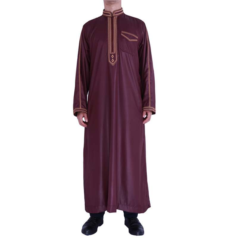 Muslim male liturgical robe CRRshop free shipping man hot sale Eid al Fitr popular cassock grey red large size M-XL XXL XXXL XXXXL 