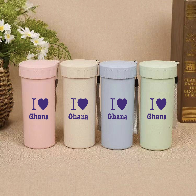 New 500ML Natural Material Water Bottles Health Cup Man Woman Children Home Kitchen Juice Drinking Bottle Colors /1Pack