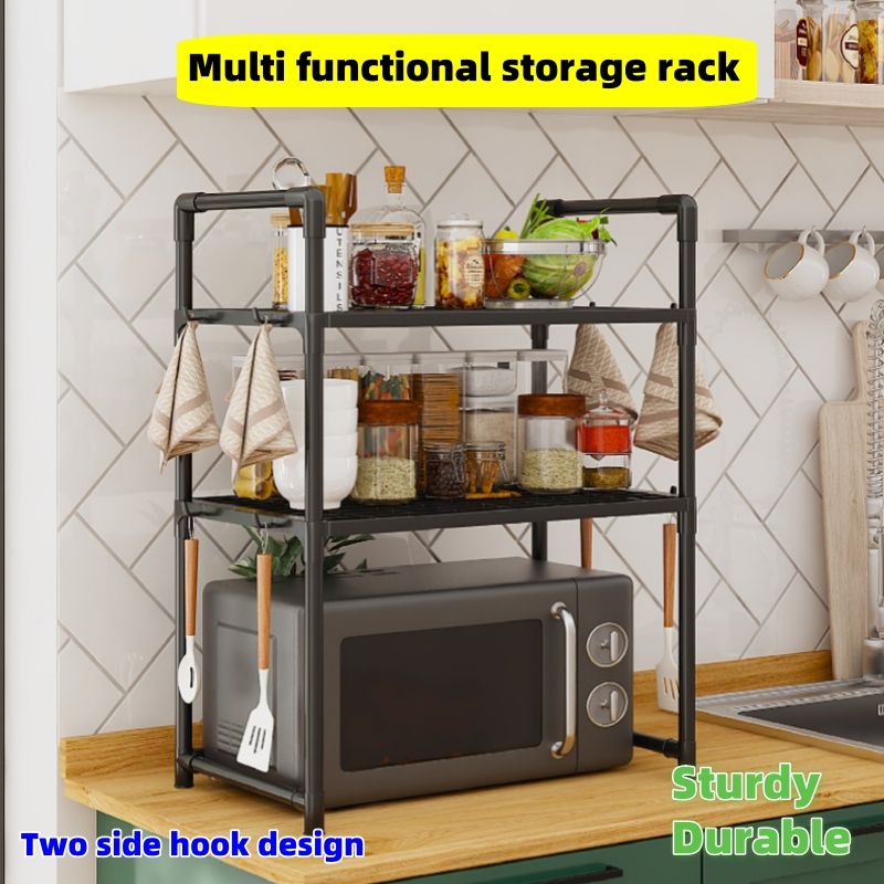 Kitchen floor rack ，Oven rack，Multi functional storage rack，Can be disassembled，Kitchen microwave rack,sturdy，durable