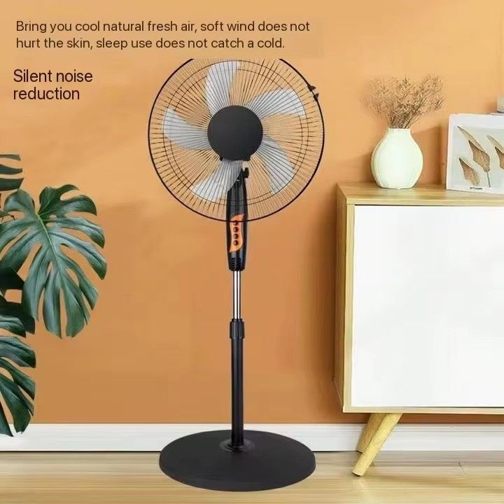 16" Household Floor Electric Standing Fan Air Circulation Fan Steering Wheelbase mechanical fan 3pin Plug 