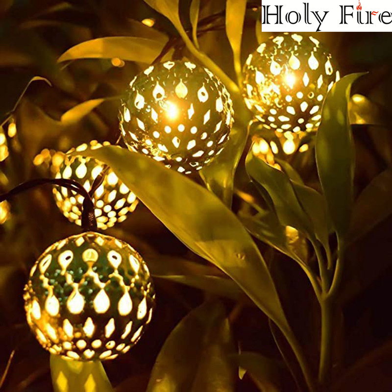 Holy Fire 10leds 1.5m Fairy Lights Moroccan Ball Strips Christmas Lights Battery-operated Garland Christmas Decoration Festoon led light