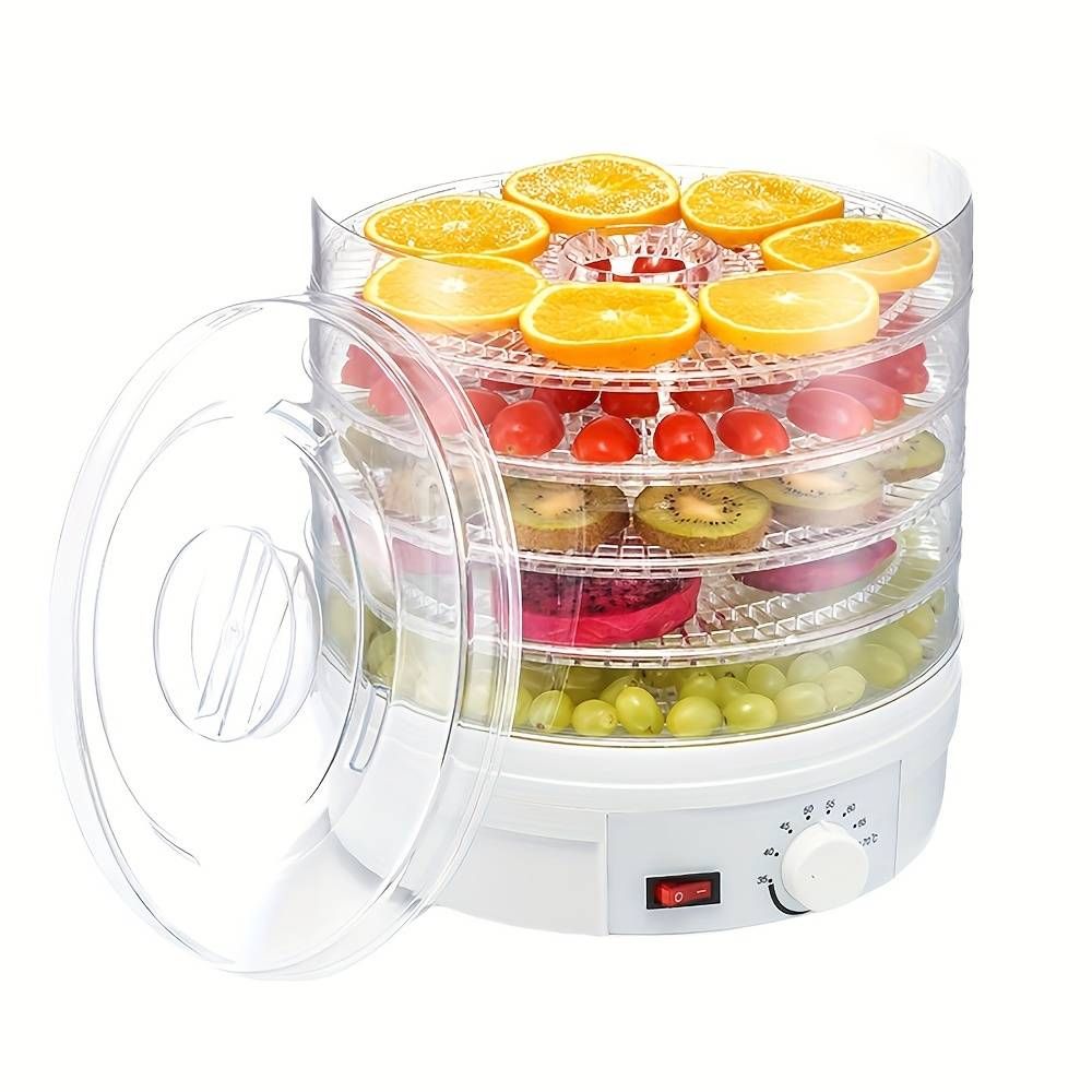 Vegetable And Fruit Dryer,Five Layer Drying Food Dehydrator,Kitchen Accessories Household Fruit Dryer,White