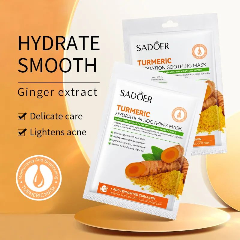 Turmeric Skincare Set Anti Acne Dark Spot Whitening Private Label Soap Serum Scrub Cream Facial Wash face Skin Care SetFace mask 25g