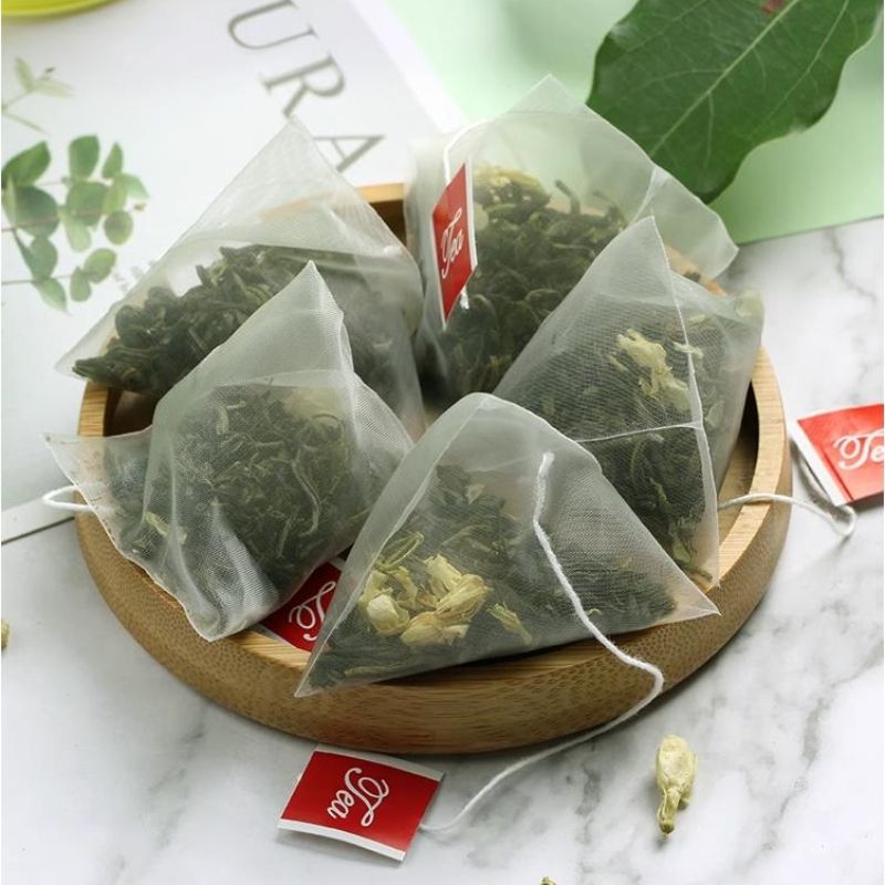 Chinese Tea 50 bags/bag Jasmine green tea Cold brewed tea CRRSHOP Exclusive for milk tea shops Triangle tea bag combination bagJasmine green tea  5 packs