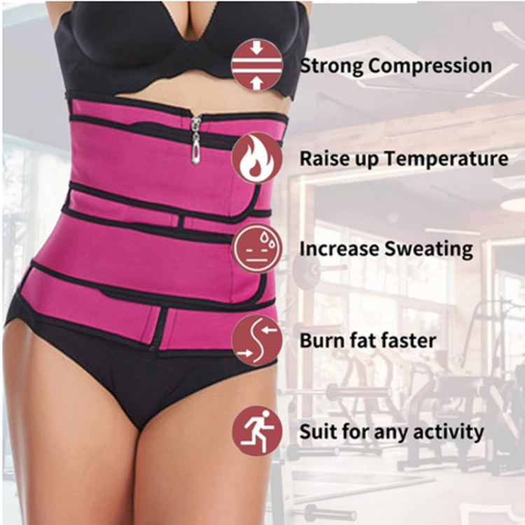 Neoprene Sauna Shaper Waist Trainer Corset Sweat Slimming Belt for Women Weight Loss Compression Trimmer Workout Fitness