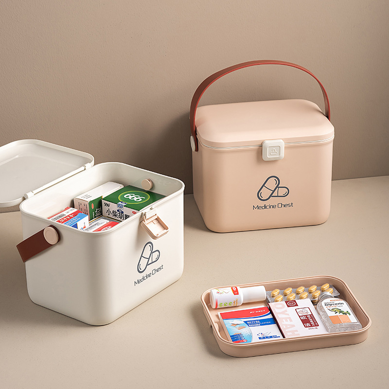 Medicine box Family multi-layer large capacity medical emergency box standing medicine small medicine box family medicine storage box