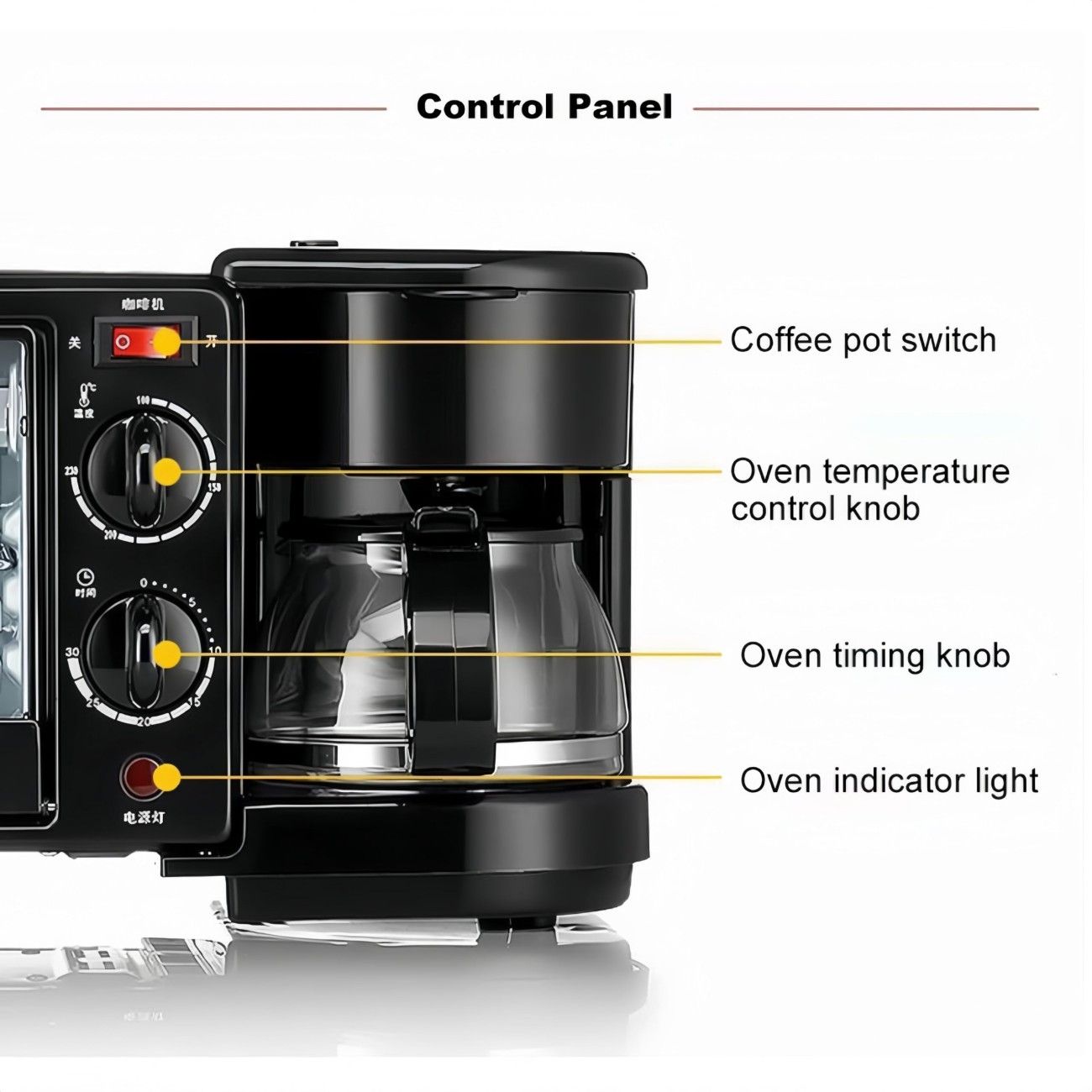 Multifunctional Digital Air Fryer+ Rotisserie, Dehydrator, Convection Oven,Breakfast Machine with Coffee Maker 17 Touch Screen Presets Fry, Roast, Dehydrate, Bake, XL 10L Family Size, Auto Shutoff, Large Easy-View Window, Black

