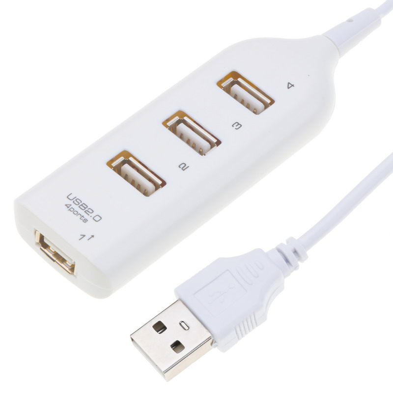 Mini USB 2.0 Hi-Speed 4 Port USB Hub Splitter Hub Phone Data Charging Adapter For PC Computer For Portable Hard Drives