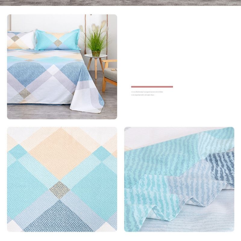 Bed Sheet Bedding 3-piece set CRRSHOP home Bed sheet + 2 pillowcases Skin friendly brushed bed sheets, pillowcases, single and double sets