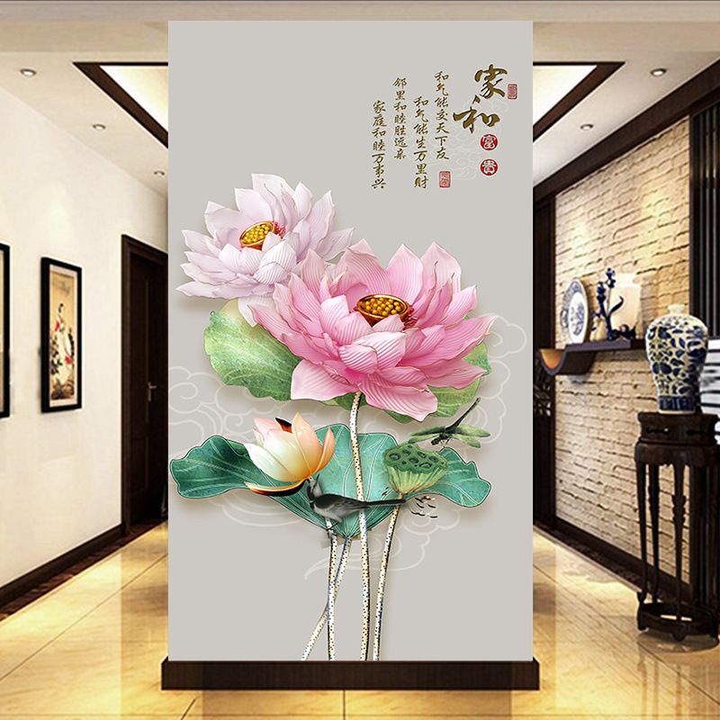 Large size 50*80cm,60*120cm Sticker 3D decorative paintings  decorative wall stickers, self-adhesive, floral wall stickers, bedroom and living room wall stickers, background wall stickers