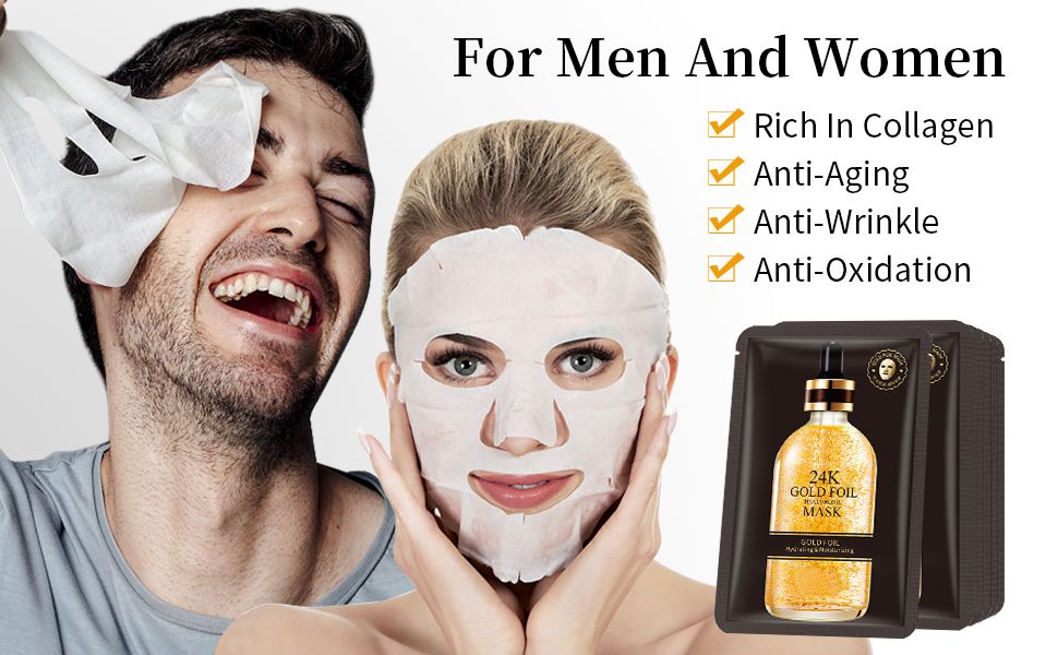 Collagen Essence Facial Mask Sheet Soothing & Moisturizing, Redness & Sunburn Relief, Daily Skin Treatment Solution Sheet Mask - Hydrating & Soothing Facial Mask with Panthenol-Hypoallergenic Self Care Sheet Mask for All Skin Types - Natural Home Spa Treatment Masks