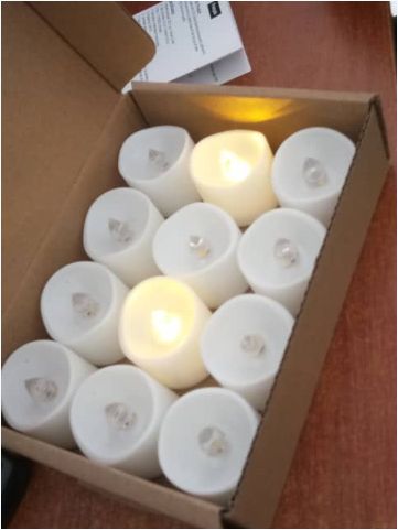 12PCS Flameless led tealight candle /battery operated flick plastic electronic candle
