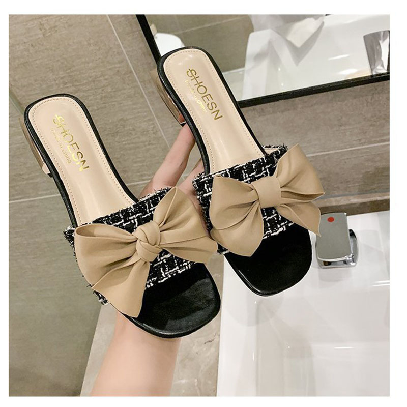518 women's breathable flats soft sole breathable fabric bow design girl sandals