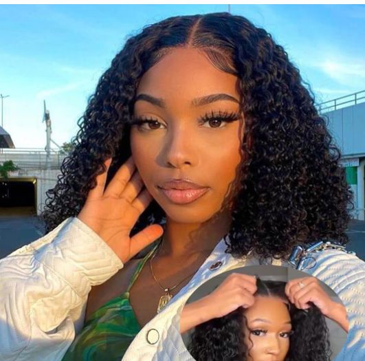 Pixie Curly 13x4 Lace Frontal Wigs short Cut Kinky Curly 100% Virgin Human Hair Wig hair extension