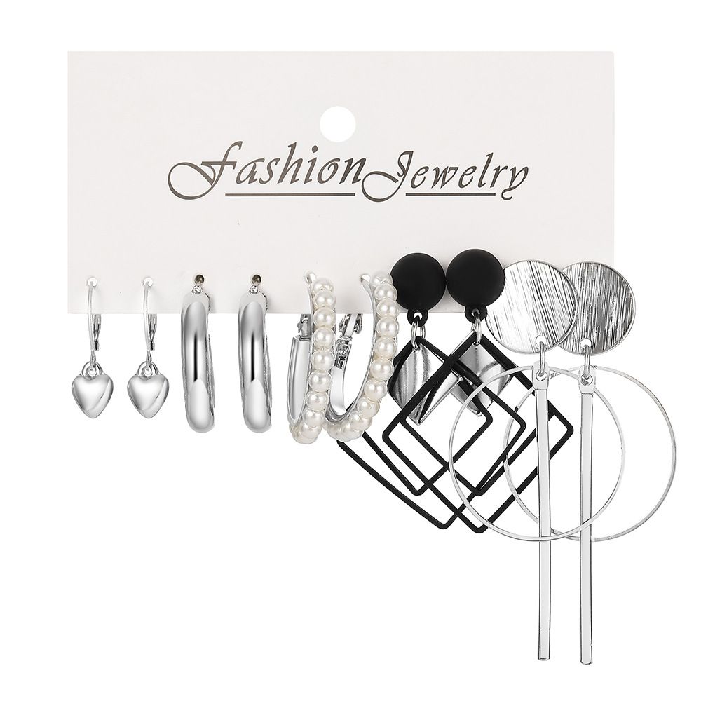 Pearl Silver Color Hoop Earrings Acrylic Dangle Earrings for Women Butterfly Twist Hollow Jewerly Girls Trendy Accessories