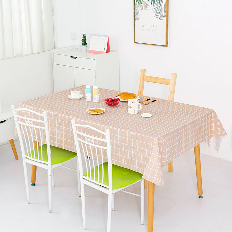 H695 100% Waterproof PVC Table Cloth, Oil-Proof Spill-Proof Vinyl Rectangle Tablecloth, Wipeable Table Cover for Outdoor and Indoor Use