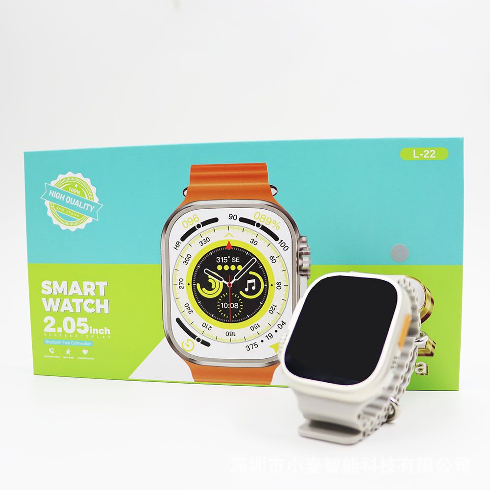 New L22 Smart Watch Dynamic Island UI HD Large Touch Screen Bluetooth Calling 24H Heart Rate Blood Oxygen Wellness Glucose Trend Tracking Multi Sport Mode Waterproof Smartwatch For Android iOS Men Women