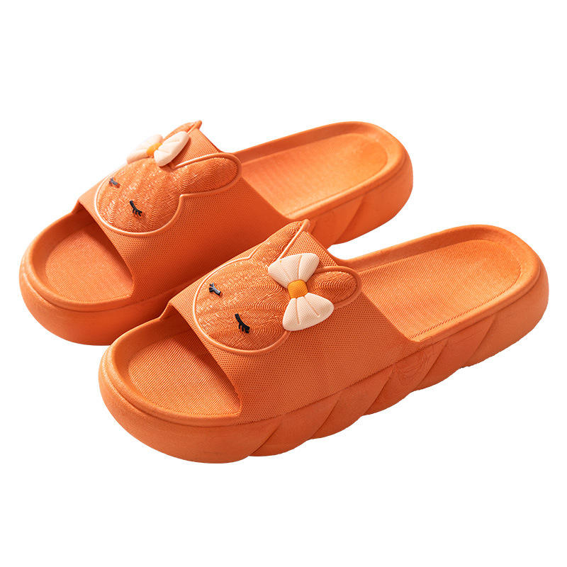 233 Women's Cute Bunny Shoes Bathroom Thick Soled Anti-Slip Wear-resisting Slippers Soft Bottom Comfortable Lightweight Slippers