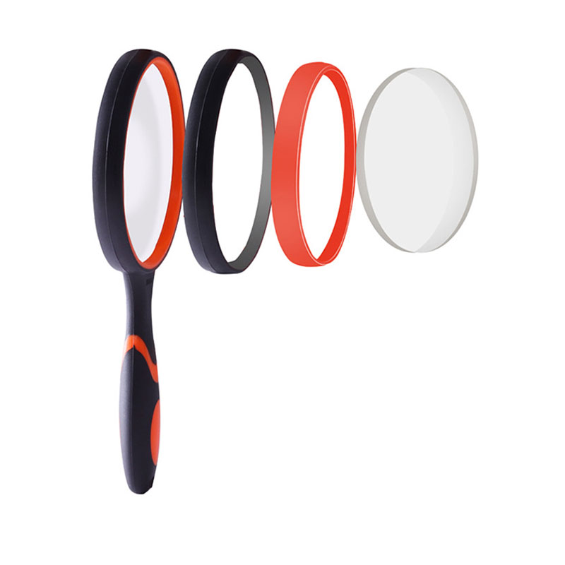Magnifying Glass 10X, Handheld Reading Magnifier for Seniors & Kids, 75MM Real Glass Magnifying Lens with Non-Slip Soft Handle for Book Newspaper Reading, Insect and Hobby Observation