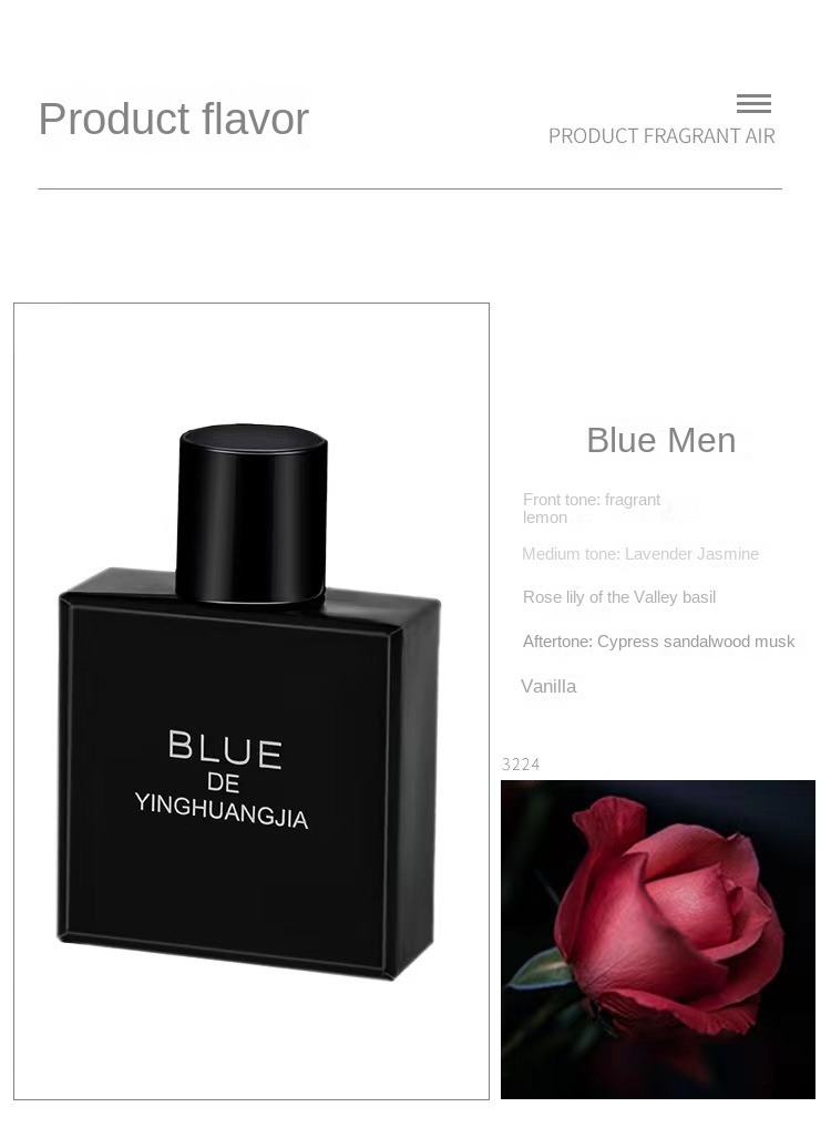 Men's perfume lasting fragrance cologne blue eau de toilette  fresh perfume.