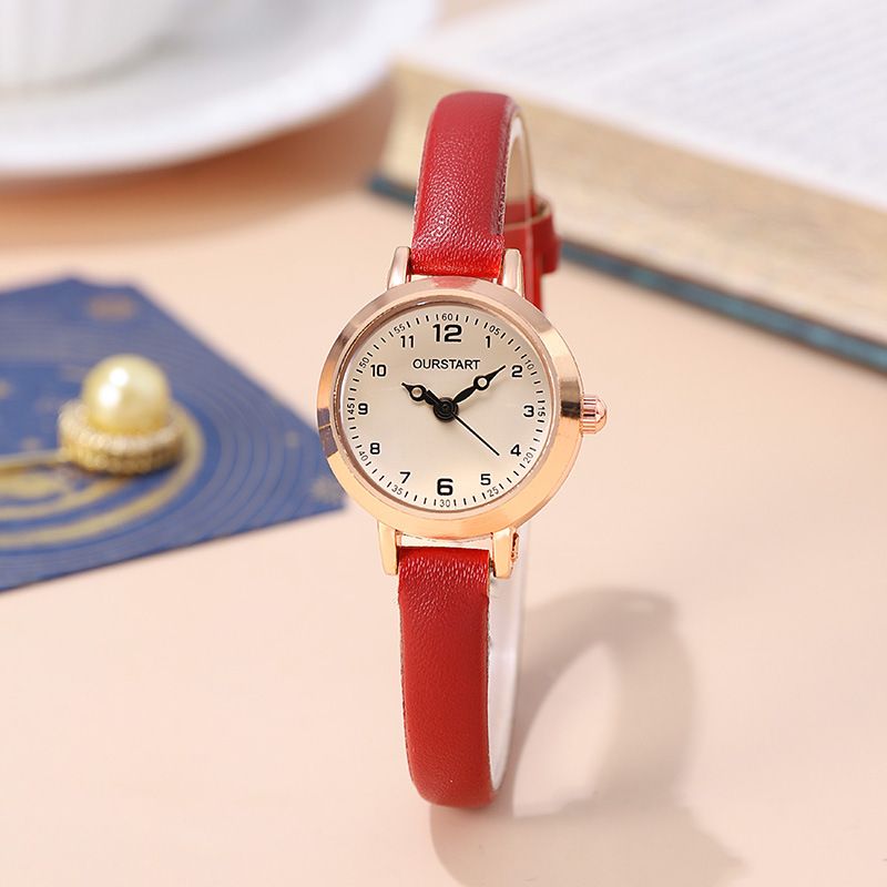 Women's simple retro thin belt creative quartz watch PD712