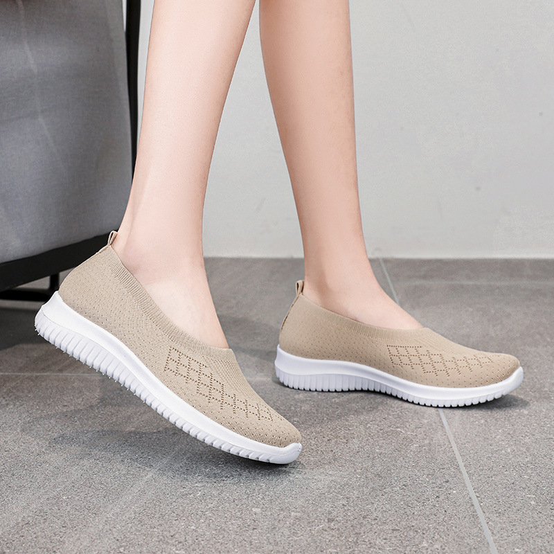 M3-0416 Mesh Shoes Women Summer Old Beijing Cloth Shoes Women's Shoes Breathable Hollow Mesh Casual Sneakers Women Middle-aged Mom Shoes