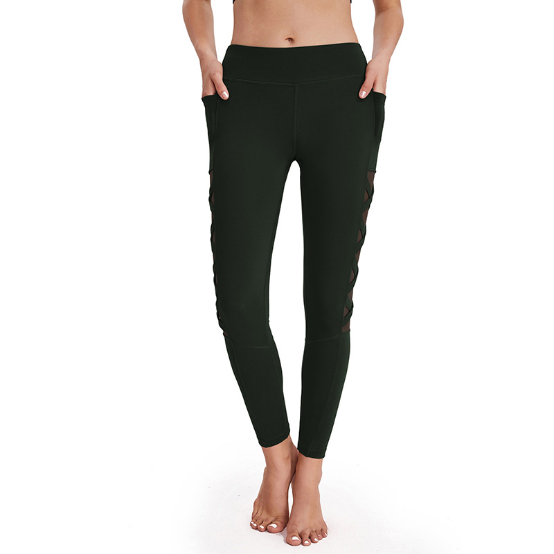 Mesh High Waist Sportswear Yoga Tights Women Gym Leggings