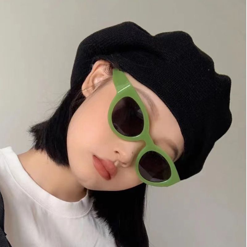 3899 New Fashion Cat Eye Green Summer Oval Rectangle Woman Round Glasses For Women Sunglasses