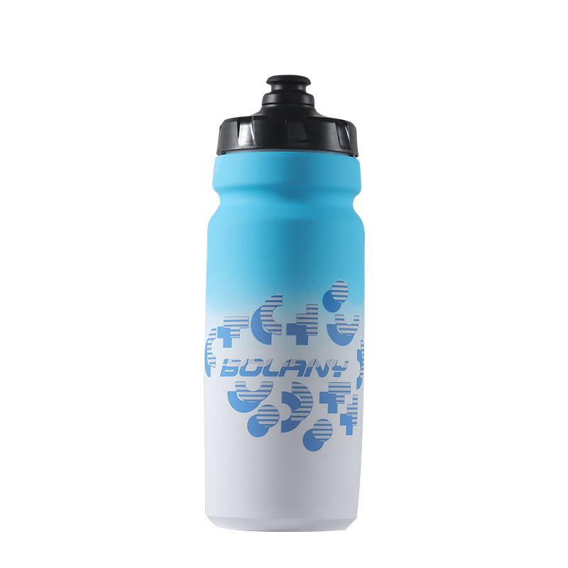 Cycling kettle PP squeeze portable bicycle kettle 750ml running fitness sports water cupBlue and white