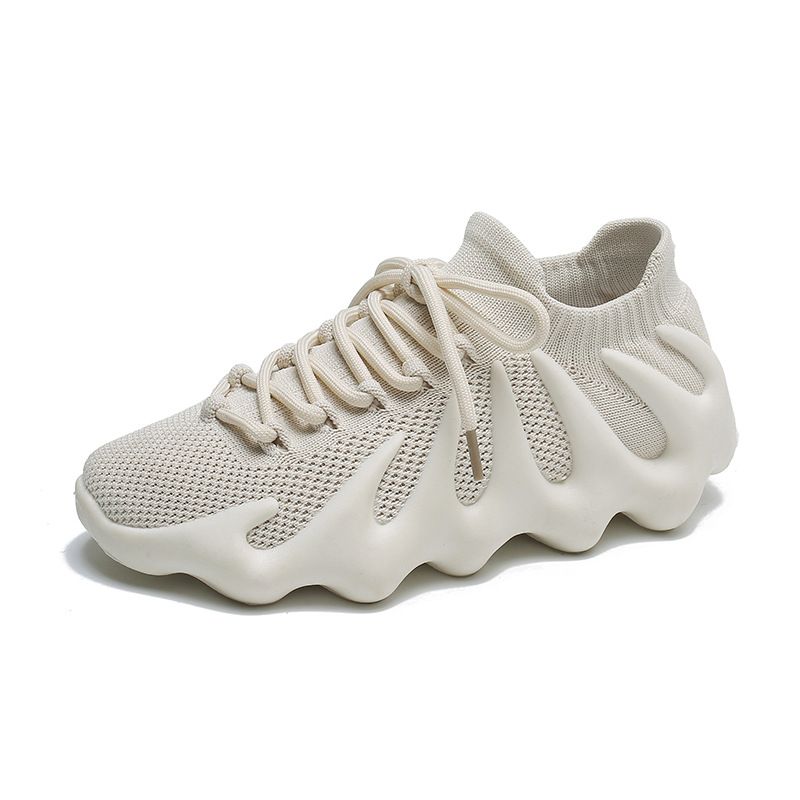 Sneaker Woman Sneaker Shoe Woman Sneaker Lady Shoe Couple Flying Weaving Coconut Shoes Female Summer Breathable Casual Running Shoes Volcano Socks Shoes for Men