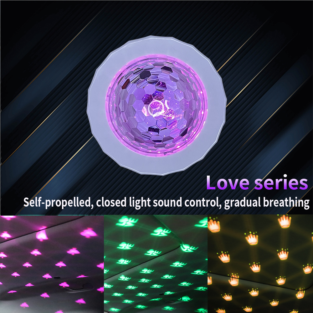 D37 USB Mini Portable Car Atmosphere Lamps DJ Lights Bar Beam Light 3W Party Disco Led Stage Light  Christmas Lights White/Birthday series 3colors  