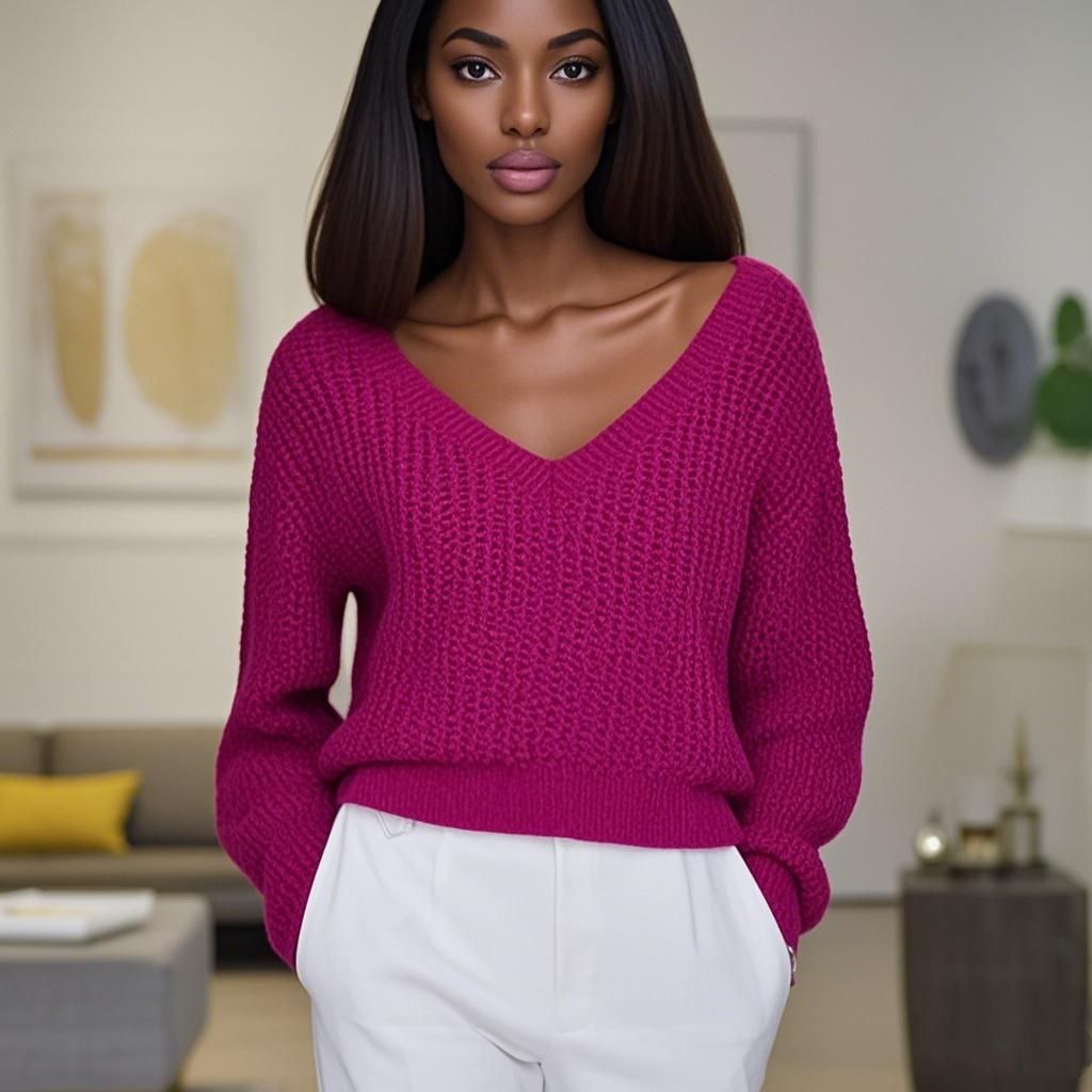 Wool knit Sweater Round Neck Sleeveless Knit Top Women's Sweater