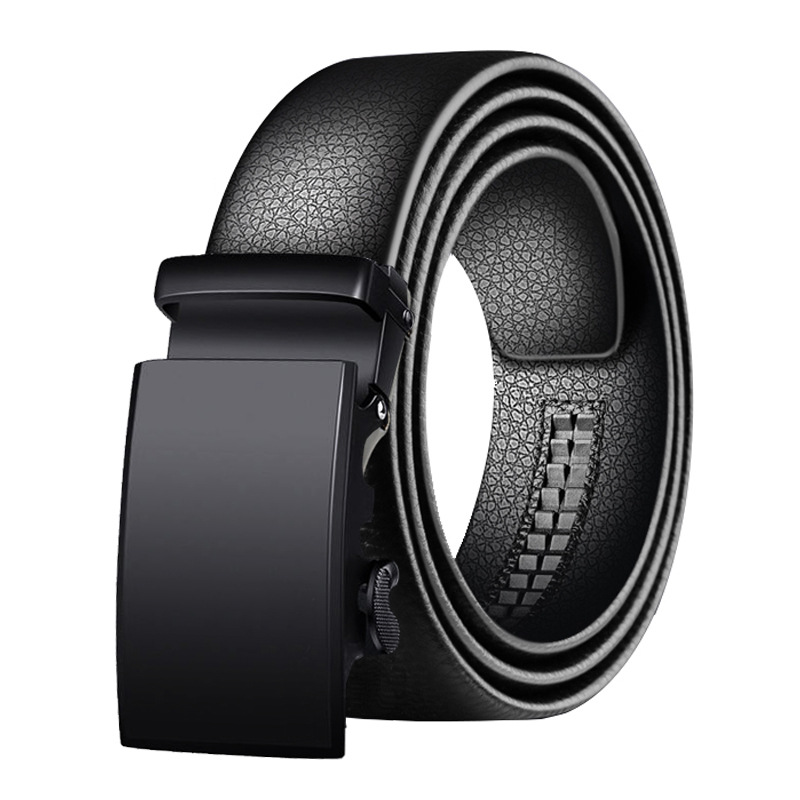 PU Leather Belts Cool Belts Black Belts with Automatic Buckle