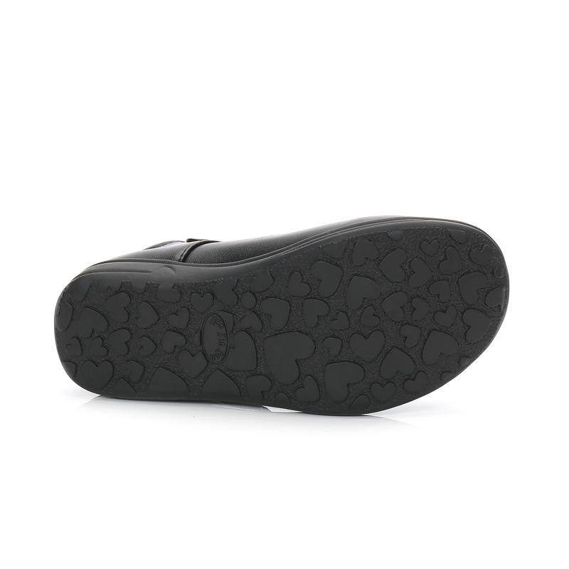 Girl's Leather Shoes Black White Children Performing Shoes Spring Autumn New Style Princess Dress Shoes for Middle Aged Children Elementary School Student Shoes