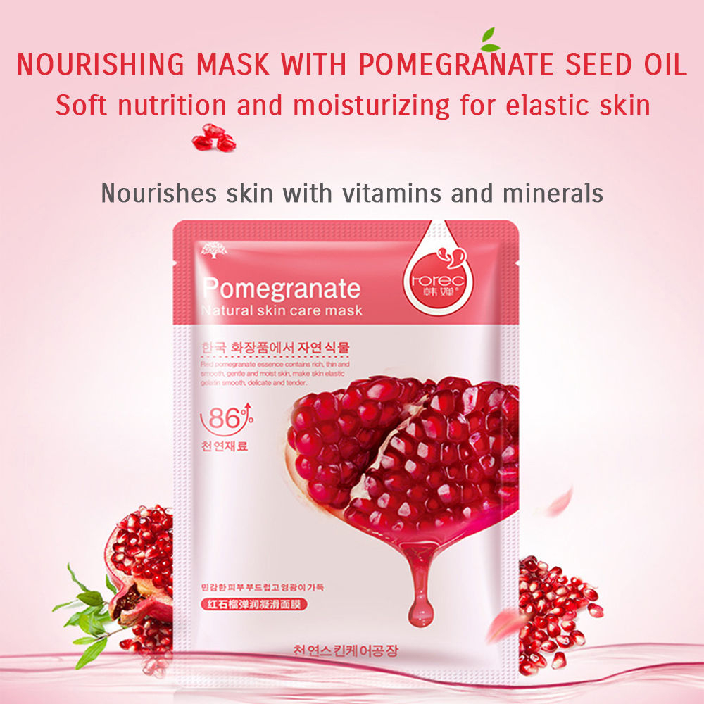 Facial Mask Plant Cosmetic SkinCare Beauty Moisturizing Oil Control Whitening Brighten Sheet Mask Aloe Honey Olive Mask 30g/Sheet