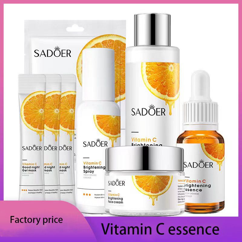 SADOER Organic Orange Extract Essence Whitening Serum Vitamin C Skin Rejuvenating Revitalizer Facial Serum