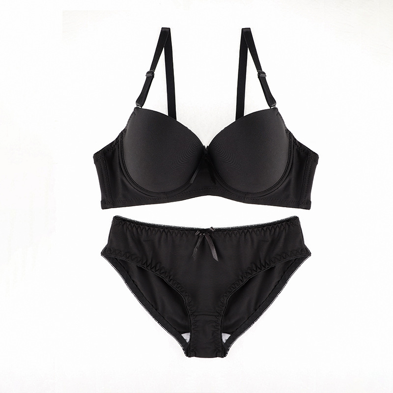 KA2127 women's cute bow bra panty set seamless girl lingerie push up bra thin bra sexy gathering bra steel ring women's lingerie set